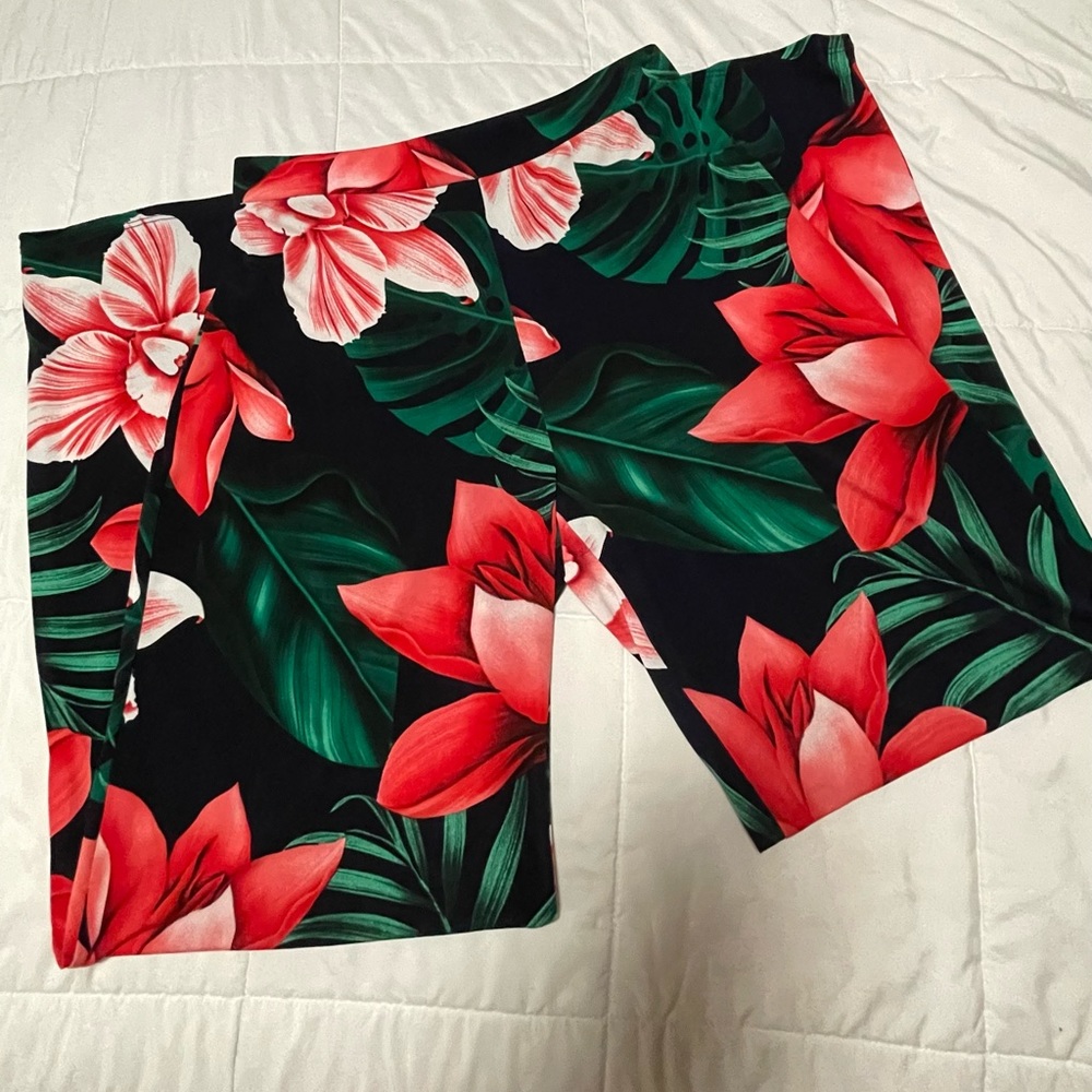 Wide leg tropical pants